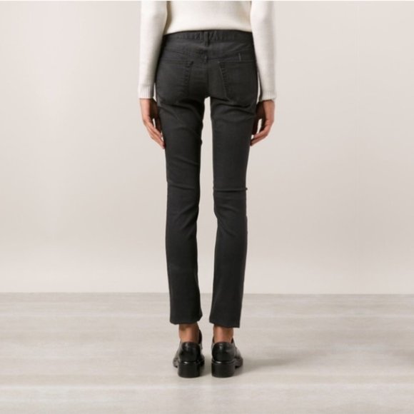 CRIPPEN Denim Faded Black High Waisted Skinny Crop Jeans Size 26 - Picture 2 of 13